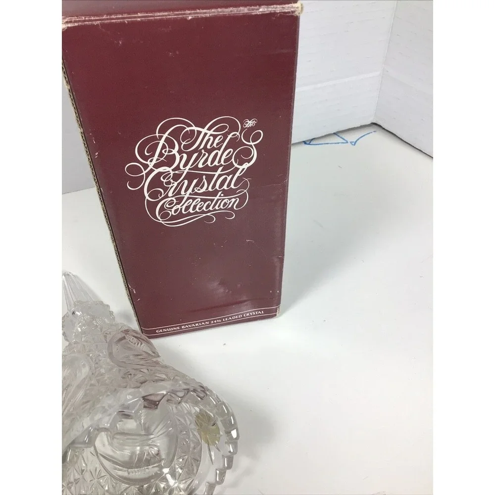 Vintage The Byrdes Collection Hofbauer Bleikristall Bell Bird 24% Leaded Crystal